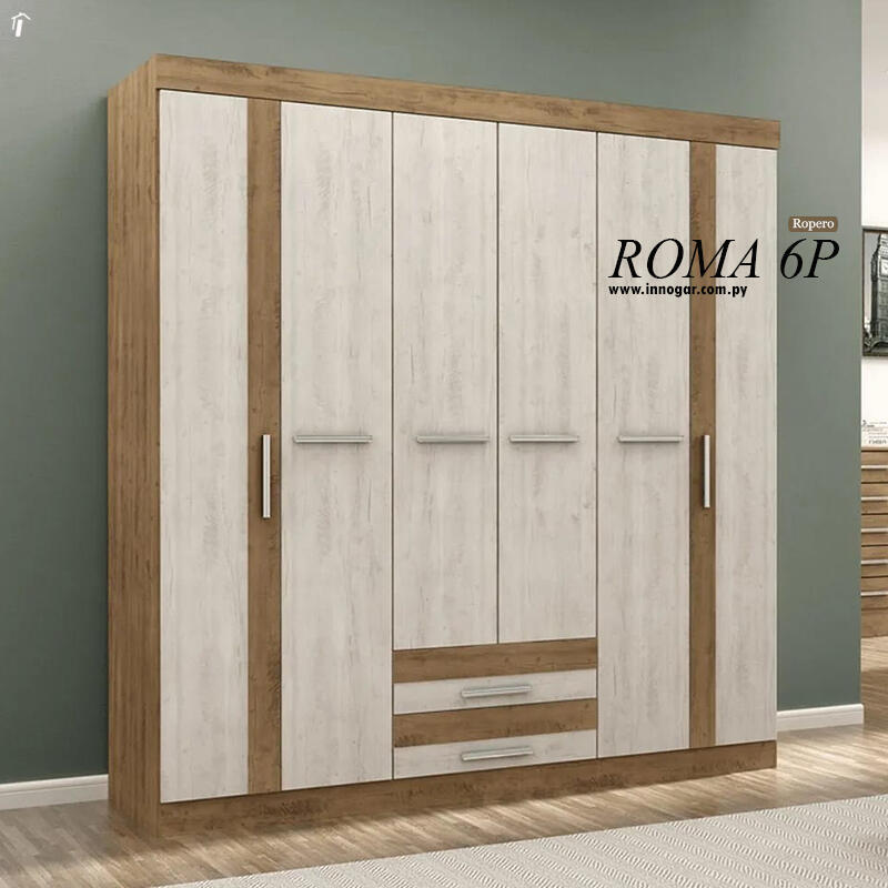 Ropero Roma 6P Ipe tex/ vainilla Innogar