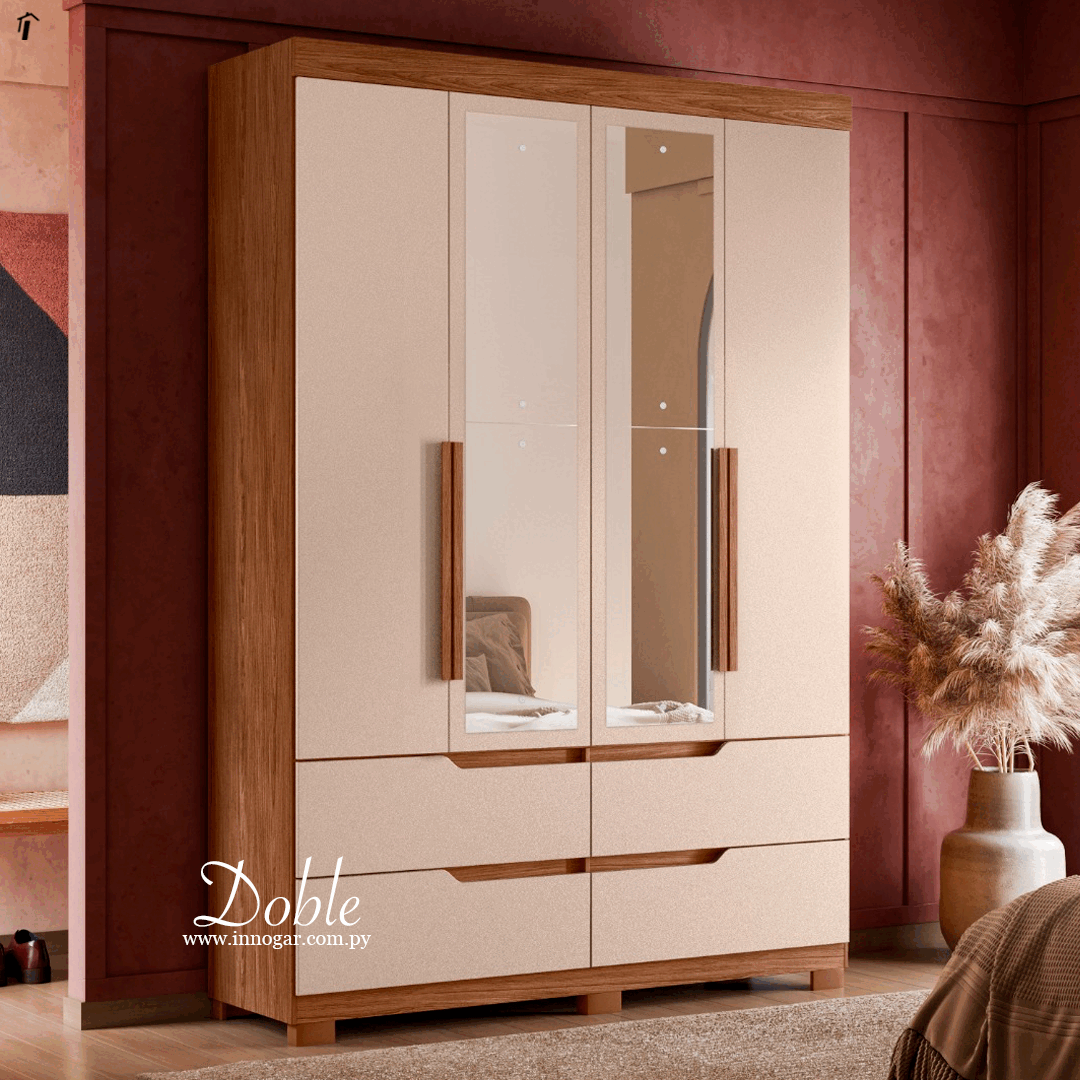 Ropero Doble / Avellana Fendi Naturale