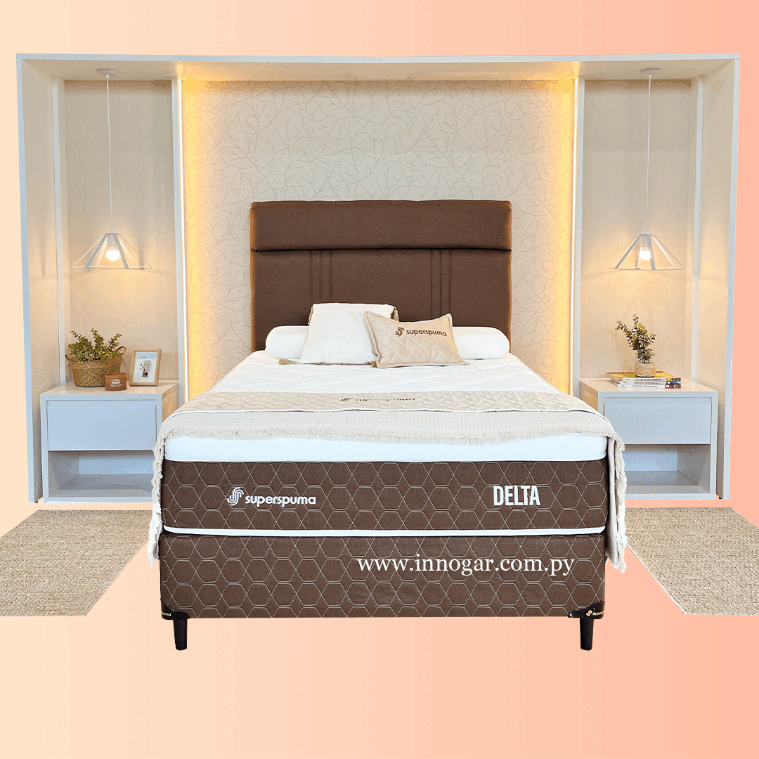 Cama Delta Marron 1,40