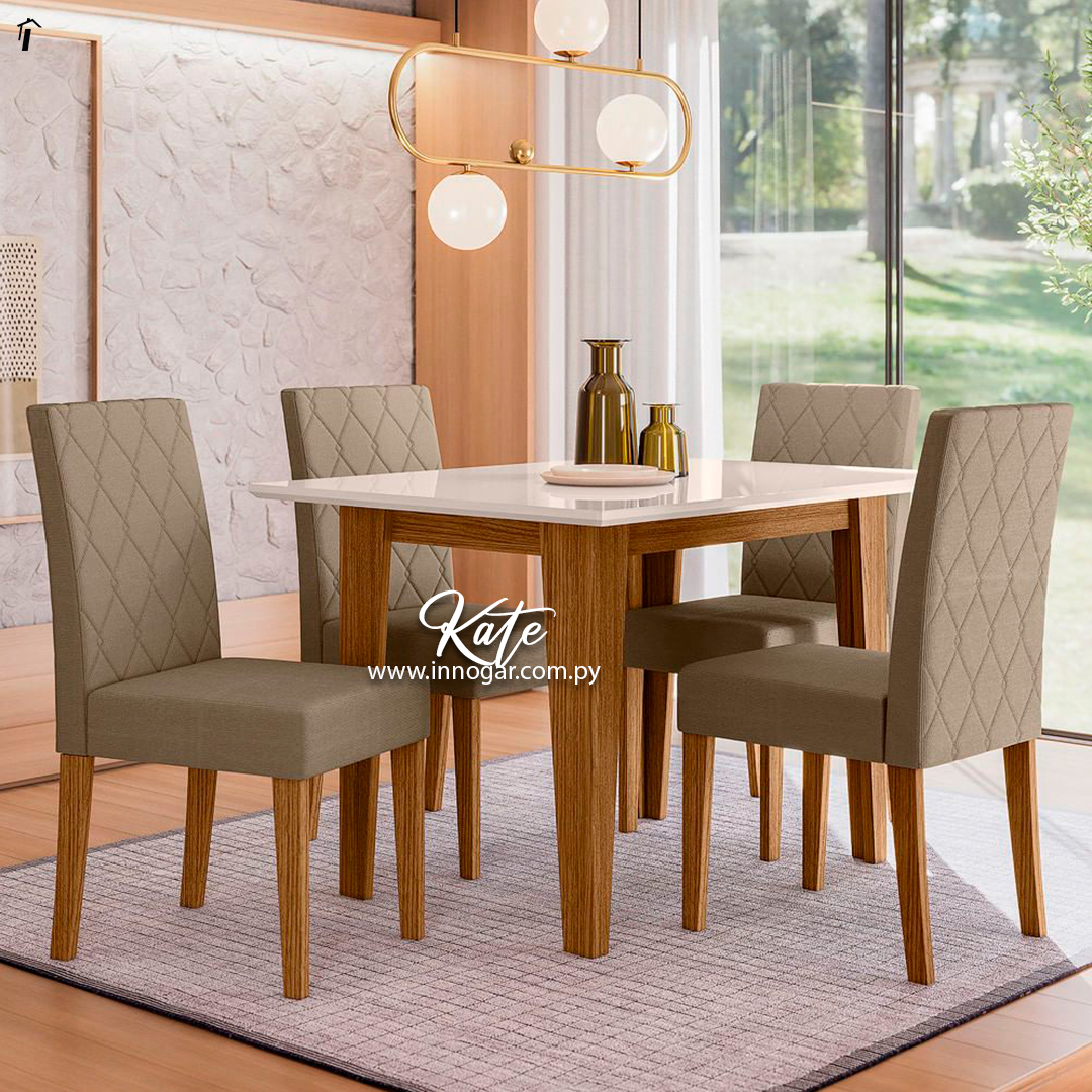 Juego de Comedor Kate Freijo Off White
