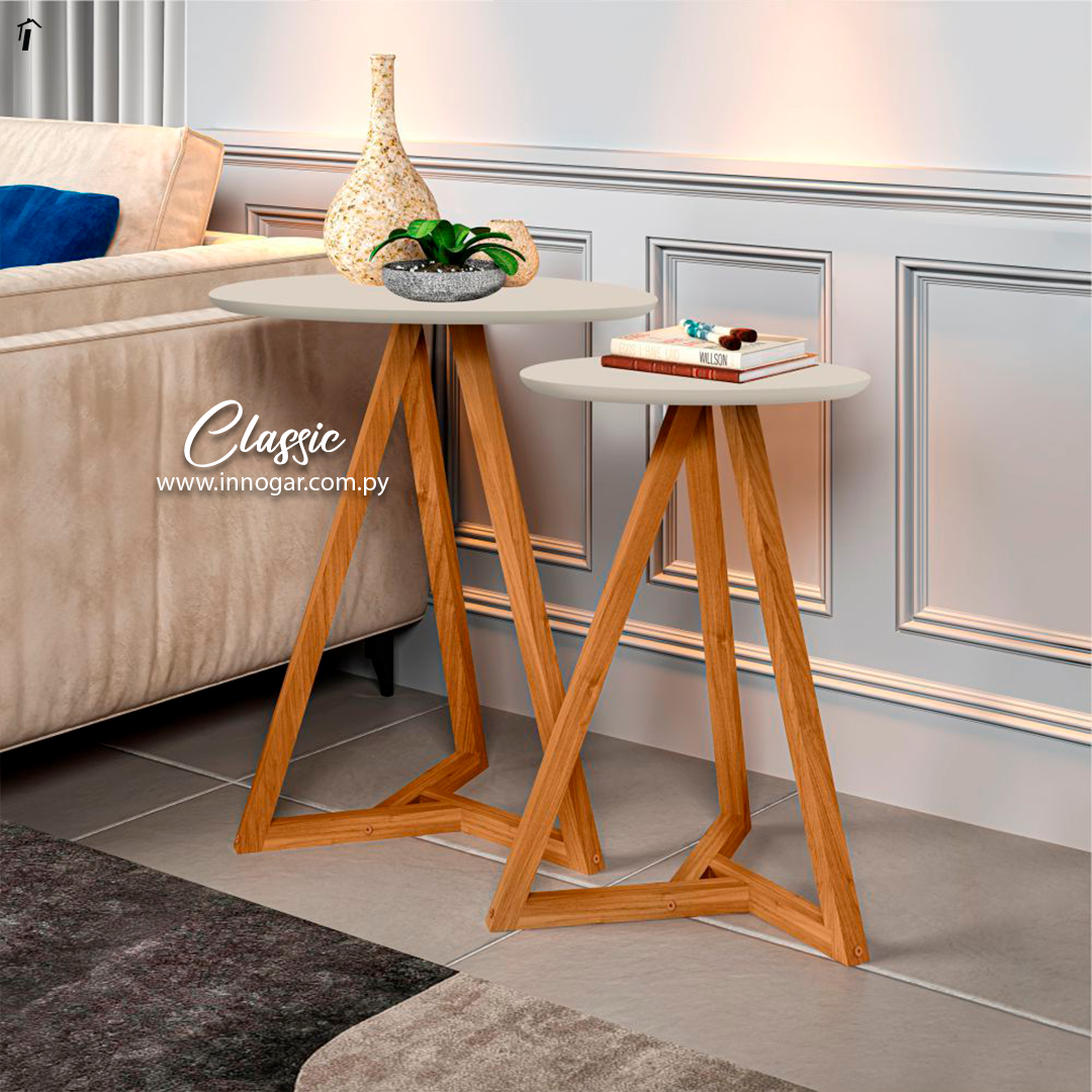 Mesa Lateral Classic Blanco Off white