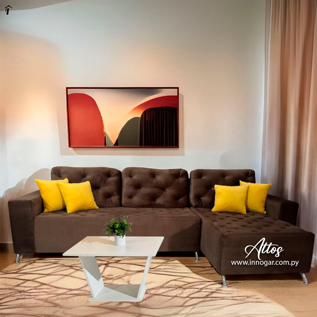 Sofa esquinero Altos Marron