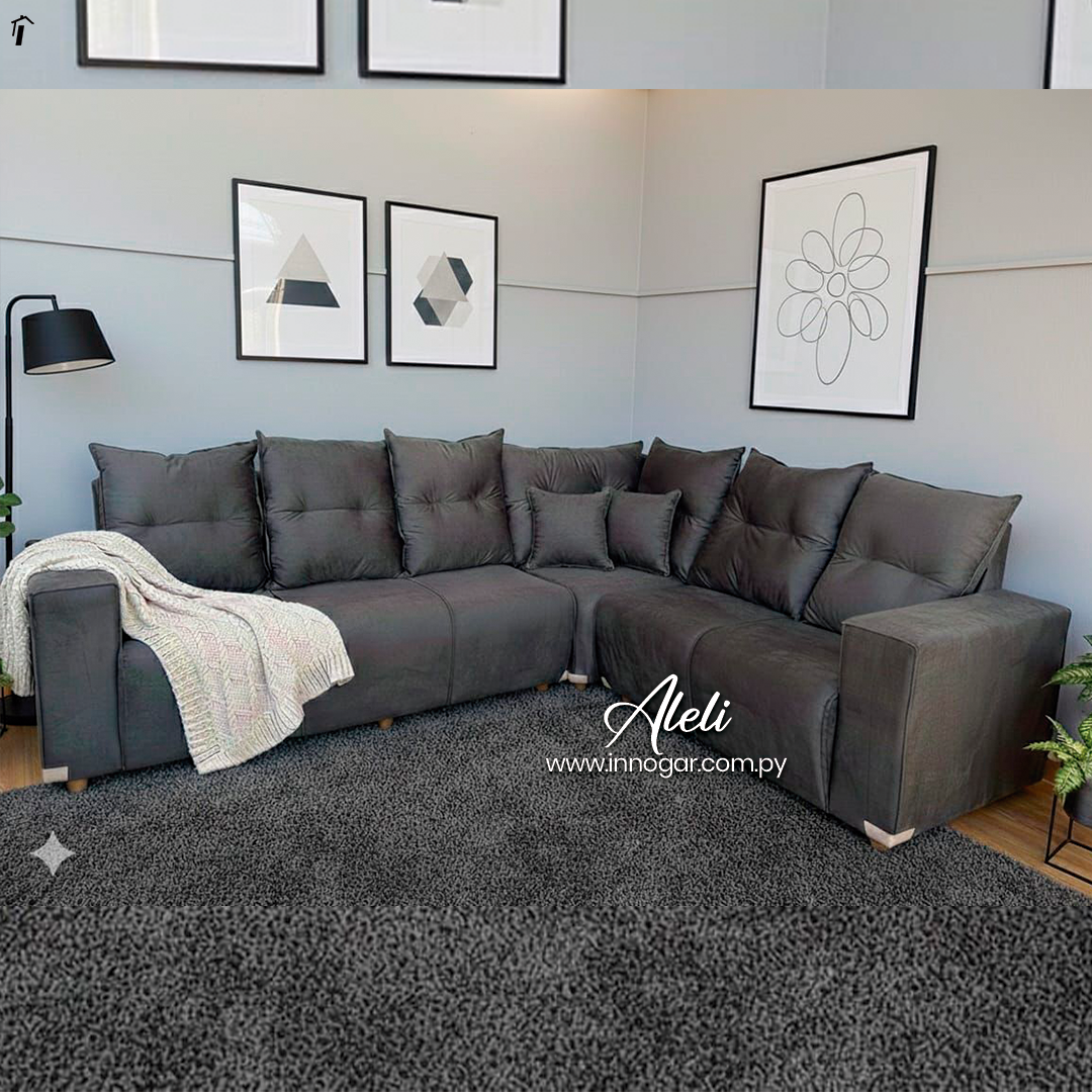 Sofa Esquinero Aleli Gris 
