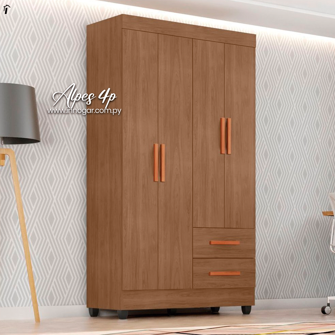 Ropero Alpes 4 Puertas Carvalho Oak