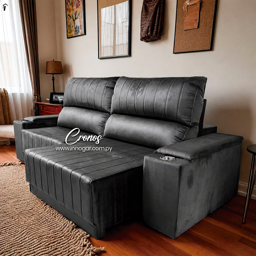 Sofa Retractil Cronos Gris 