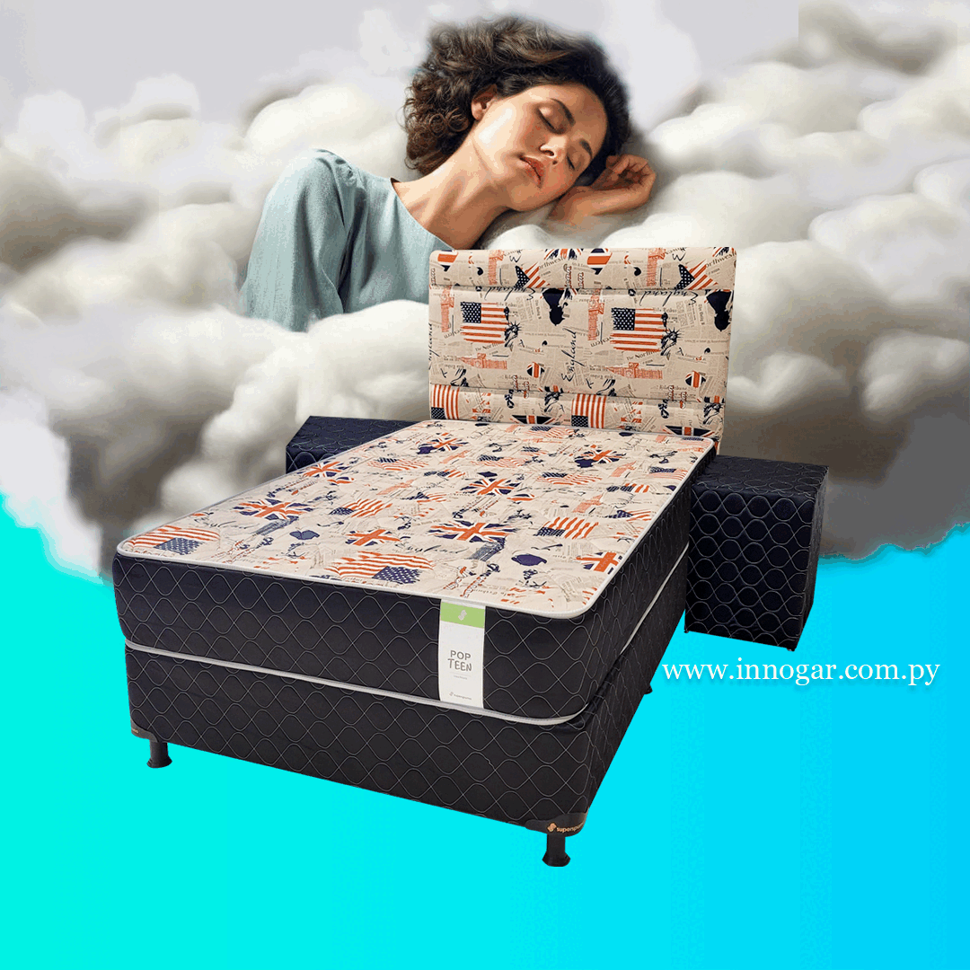 Cama Pop Teen Negro 1,00