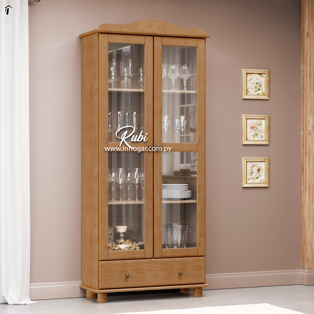 Cristalera Biblioteca Rubi 2P Freijo