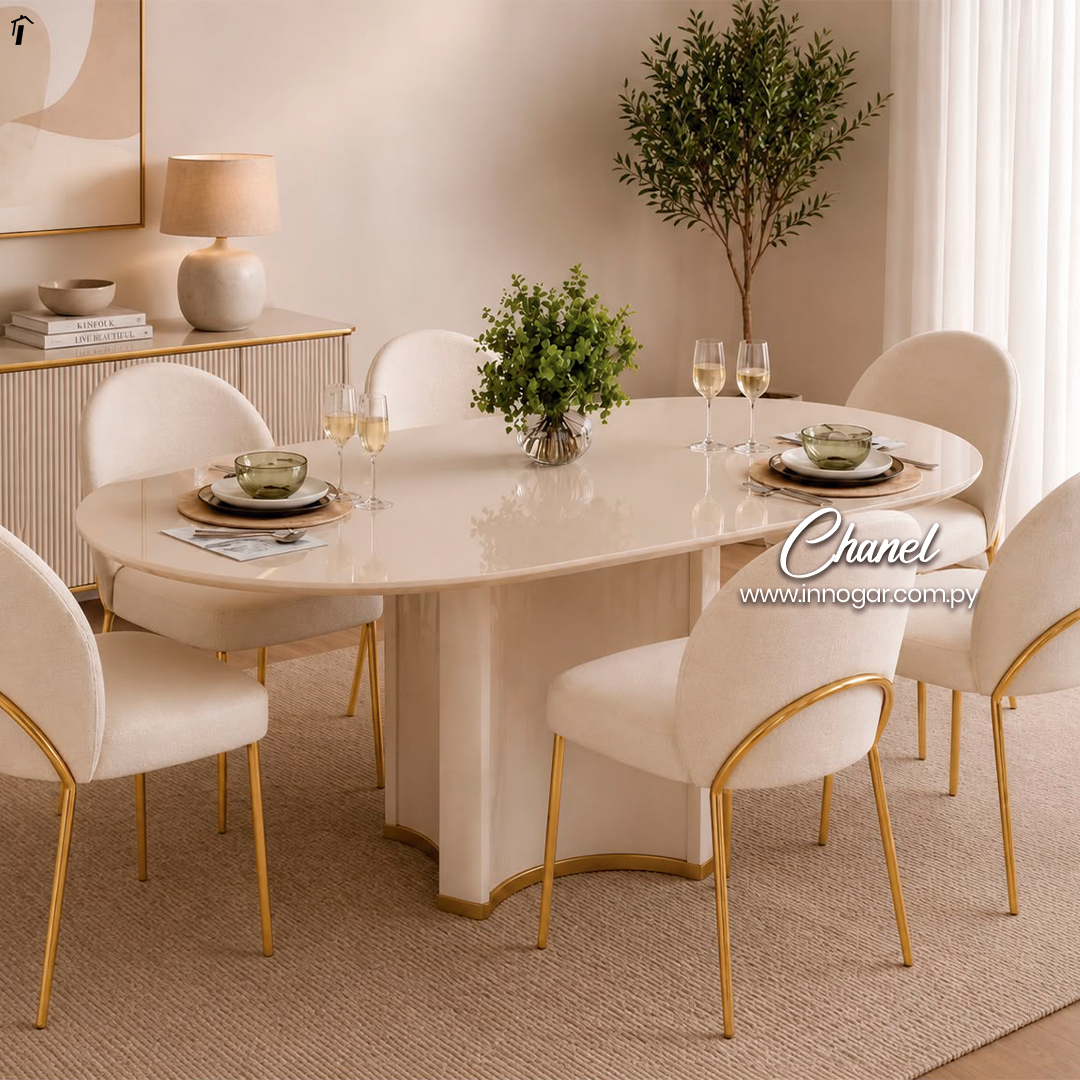 Juego de Comedor Chanel con 6 sillas Lizy 