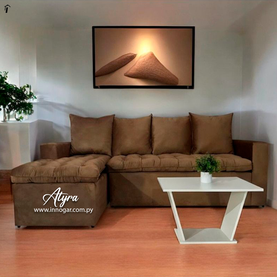 Sofa Atyra 3 + Chaise Beige 