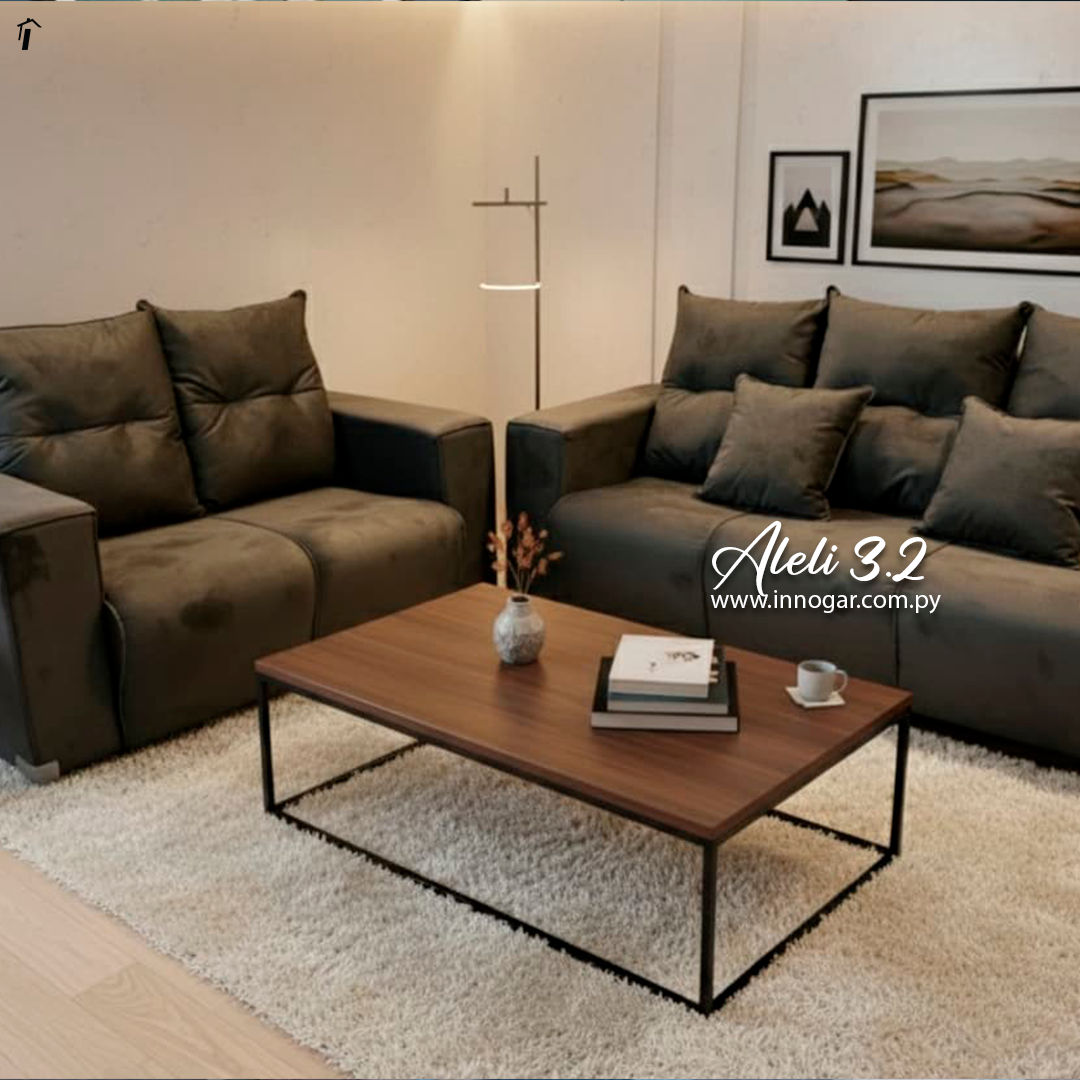 Sofa Aleli 3.2 Marron