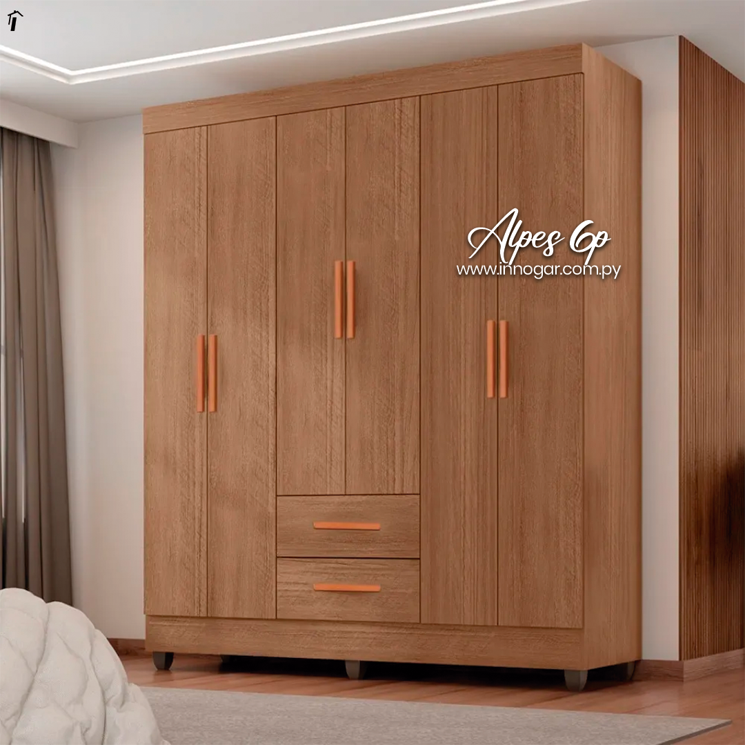 Ropero Alpes 6 Puertas Carvalho Oak