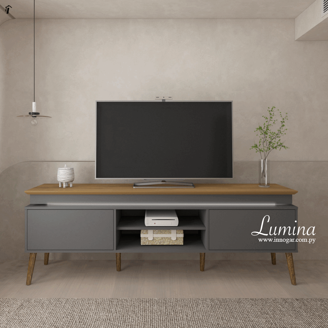 Rack Lumina / Grafito - Carvalho