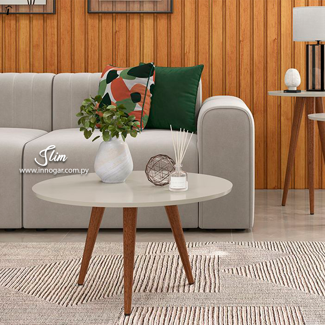 Mesa Centro Slim Off White