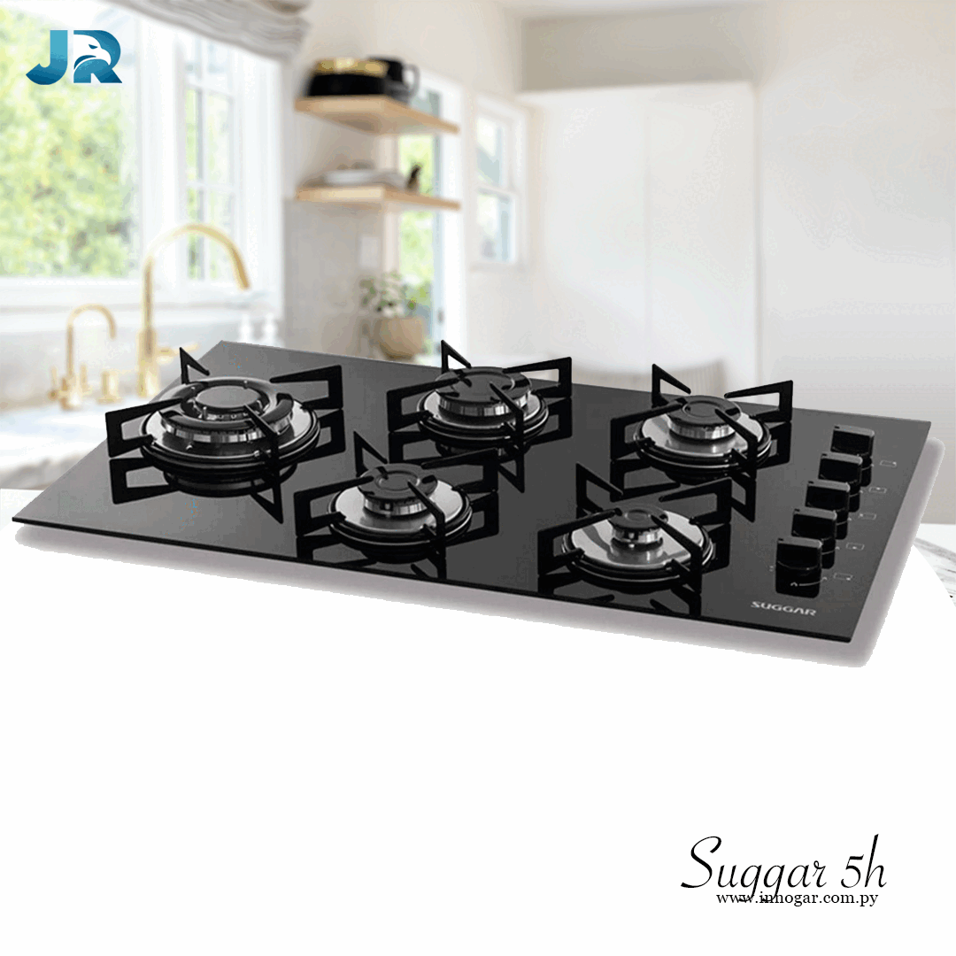 Cooktop a Gas 5H / Negro Inox