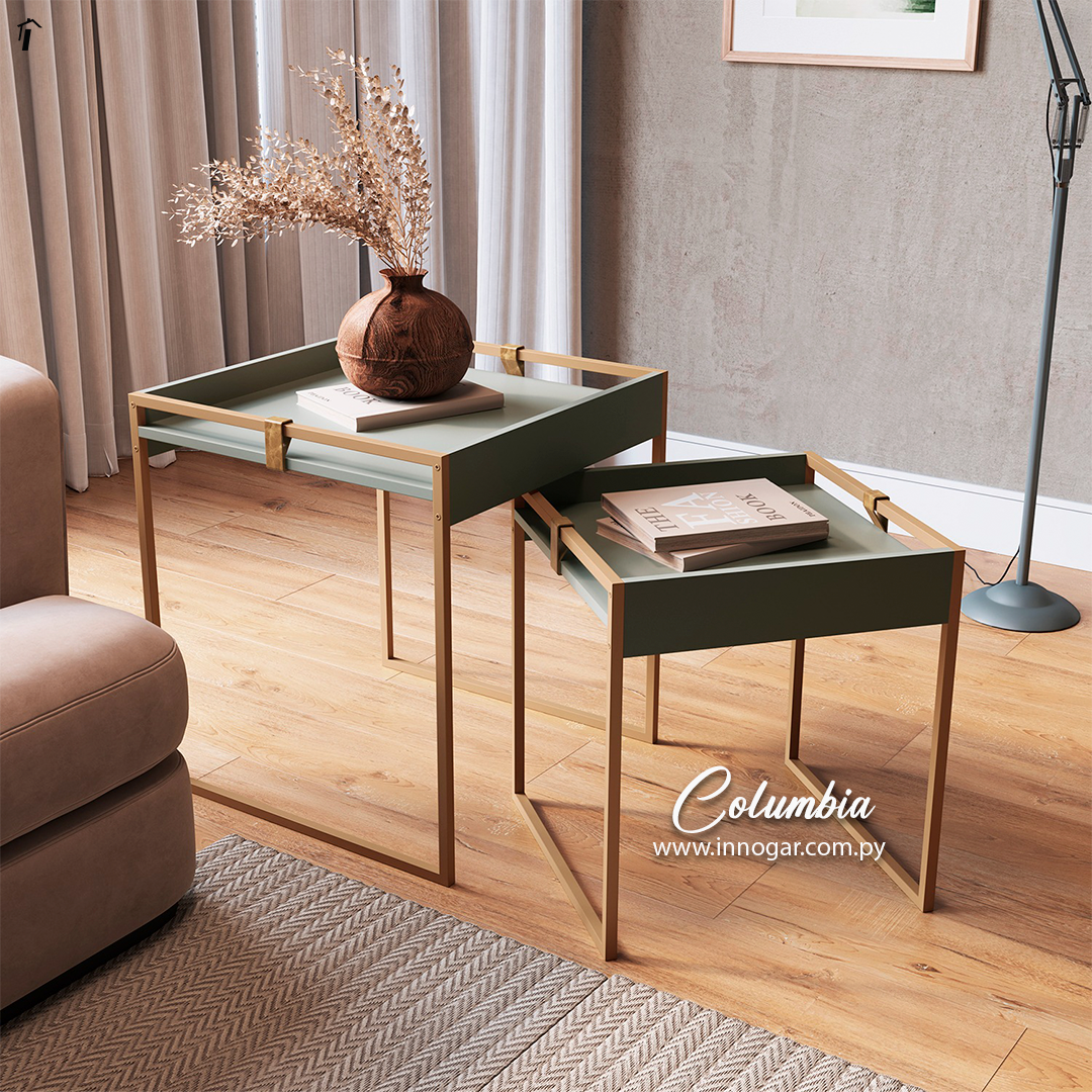 Conjunto de Mesas Lateral Columbia Verde