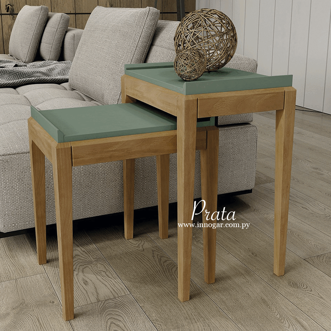 Kit 2 mesas de apoyo 2910BF / Verde Freijo