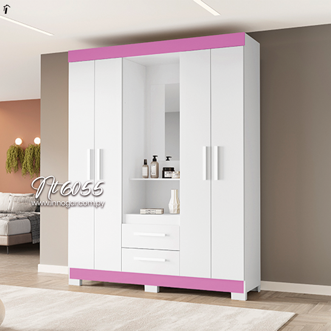 Ropero NT 6055 Capelinha Blanco Rosa