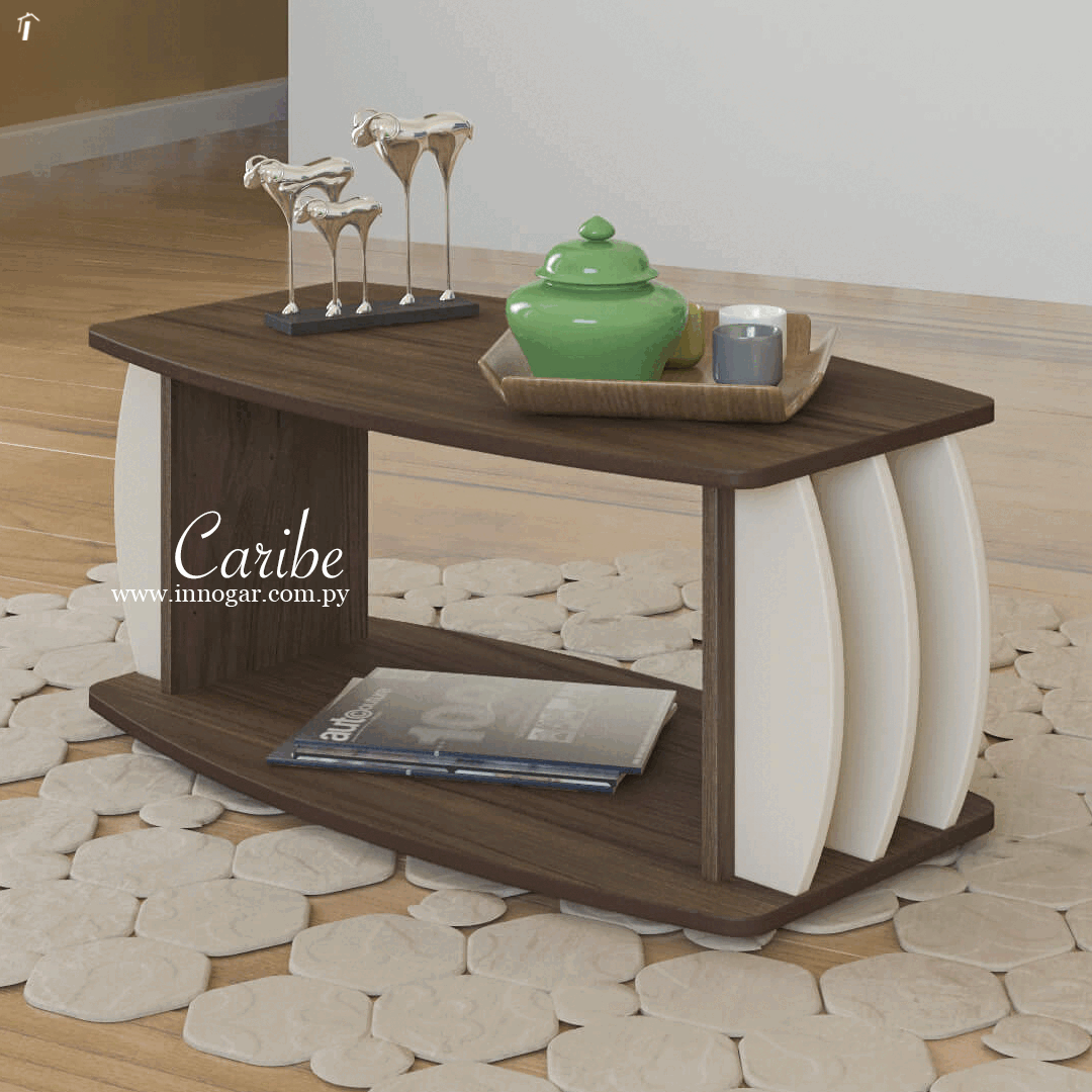 Mesa Centro Caribe, Amendoa /Off White
