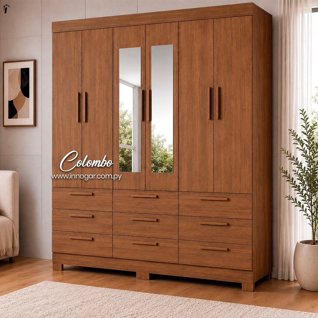 Ropero Colombo 6.9 con Espejo Jatoba Jatoba