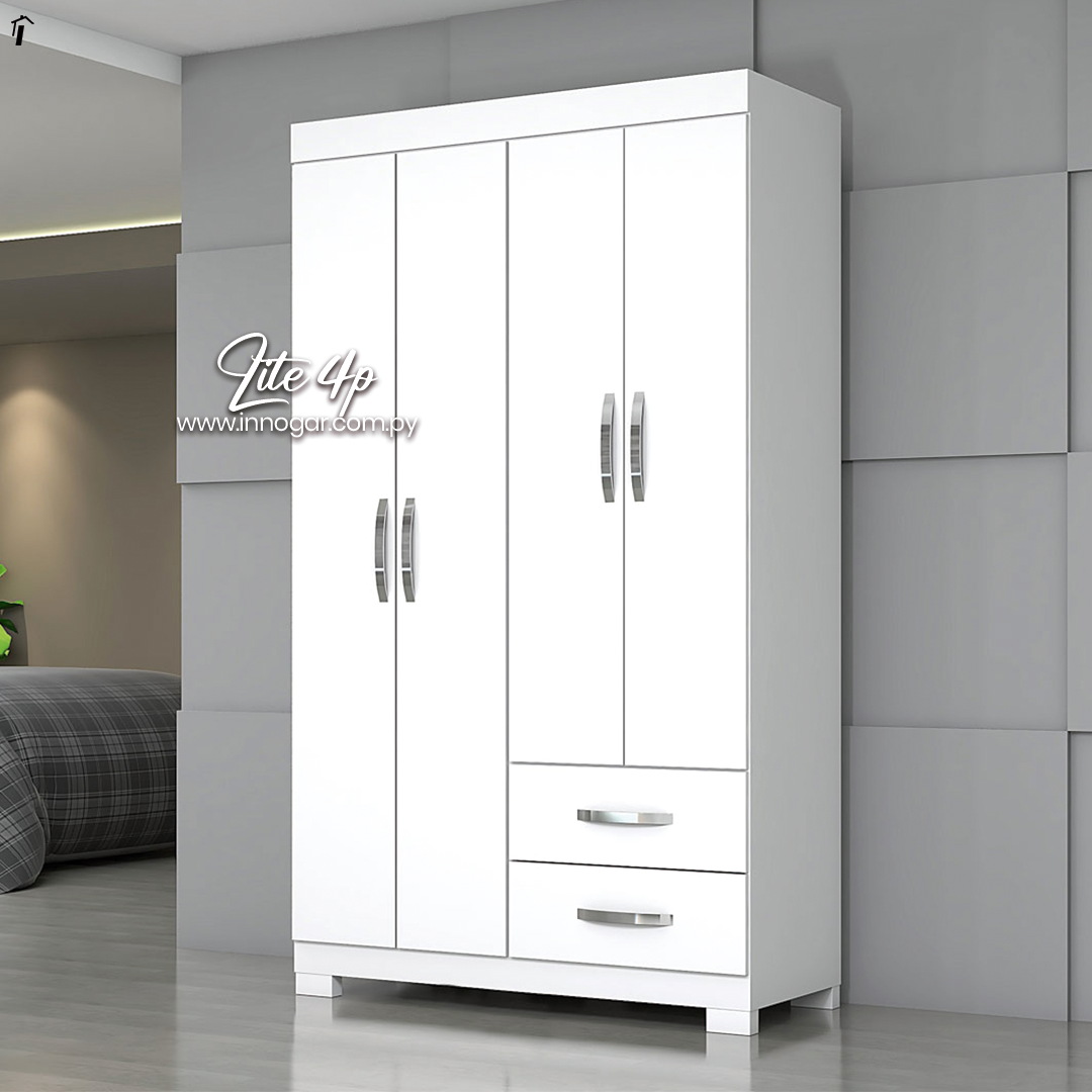 Ropero Lite 4 Puertas Blanco 