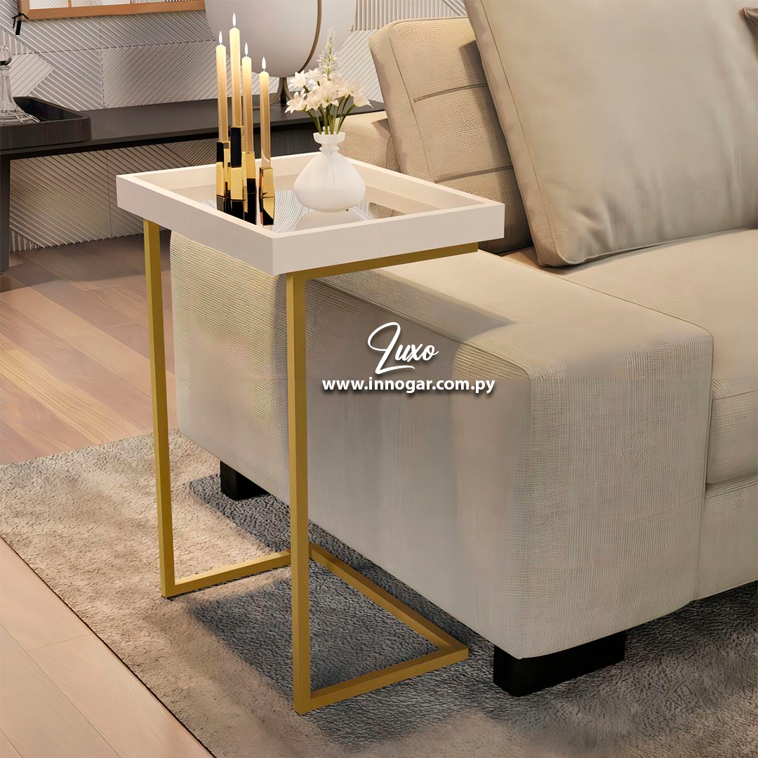 Mesa Lateral Luxo Blanco 