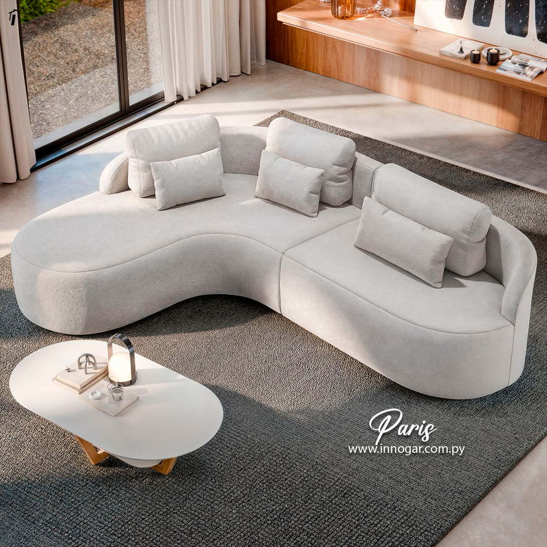 Sofa Organico Paris Lino Gris 