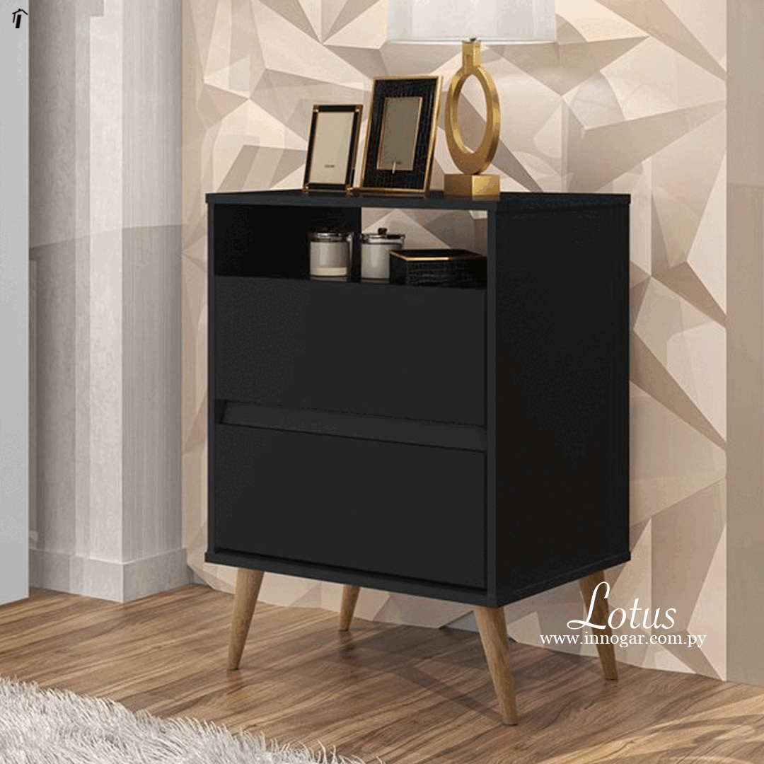 Mesa de Luz Lotus / Negro Jequitiba