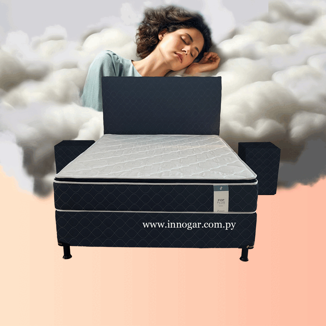 Cama Pop Plus Pillow Negro 1,40