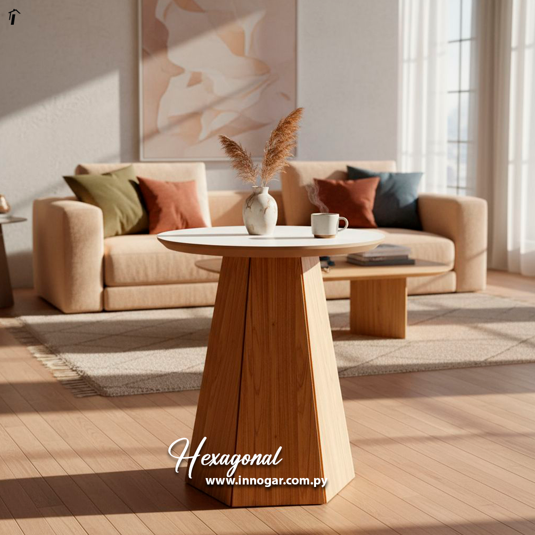 Mesa Lateral Hexagonal Freijo