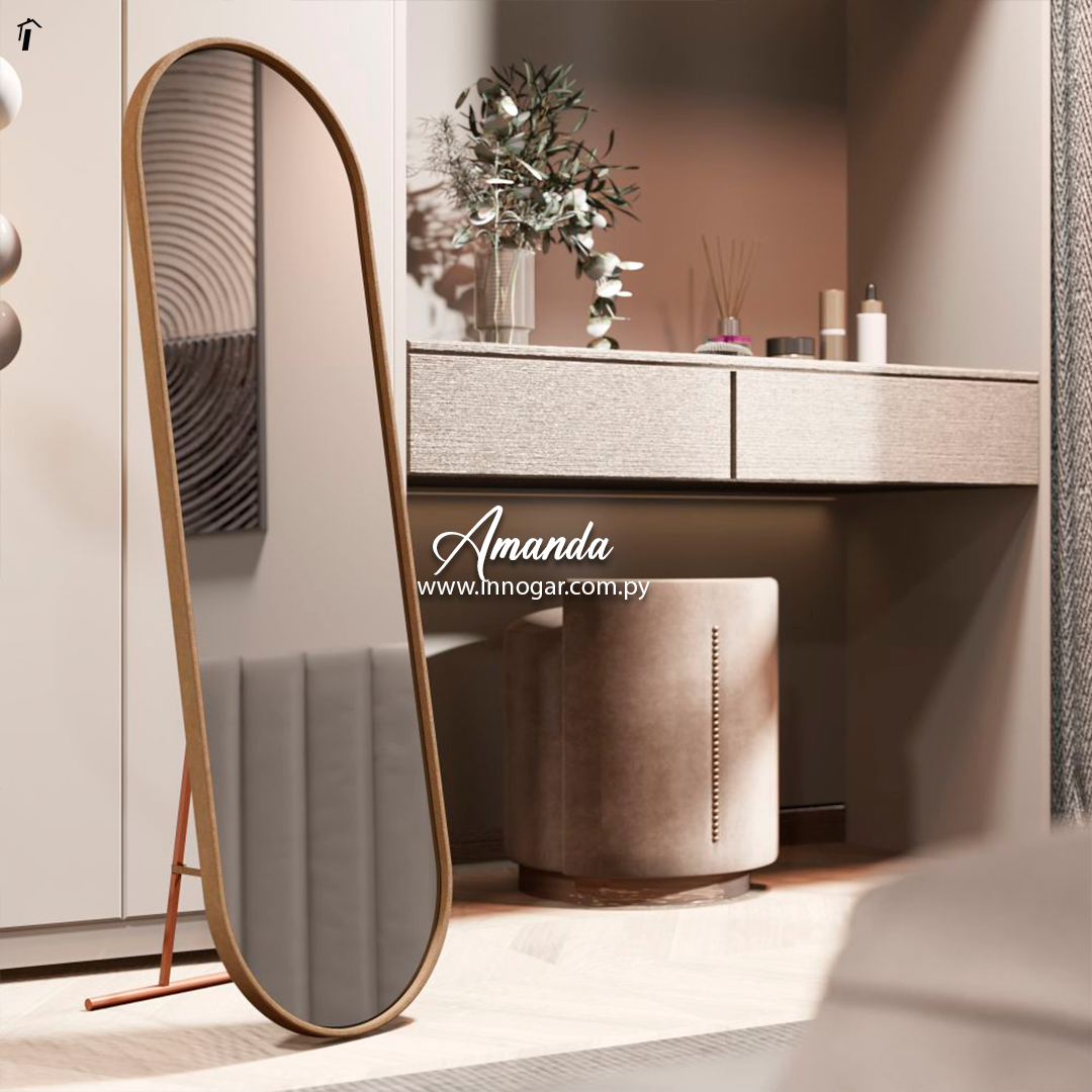 Espejo Amanda / Castanho Bronze