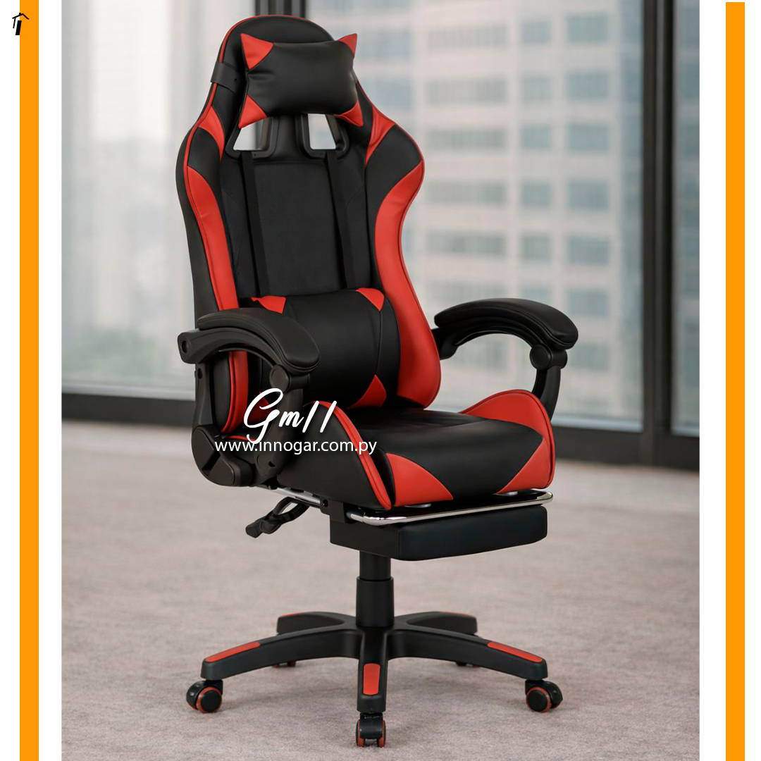 Silla Gamer GM11 Negro Rojo