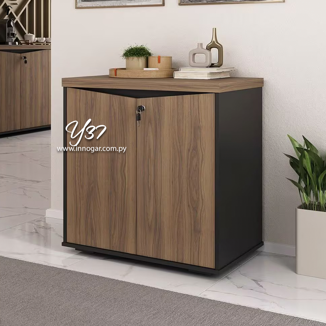 Armario Y37 con 2 Puertas Nogal Negro