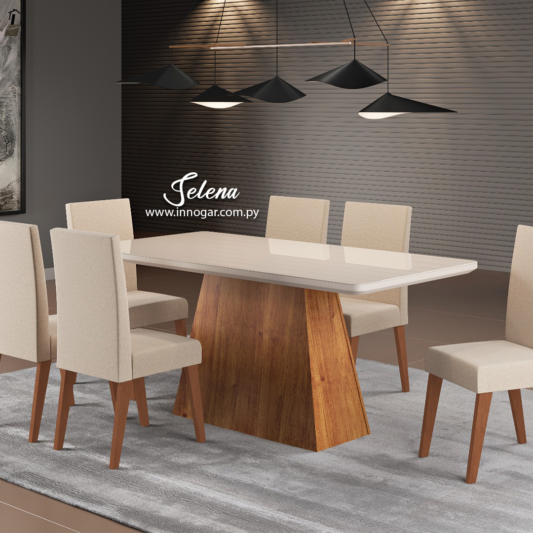 Juego de Comedor Selena Freijo Off White