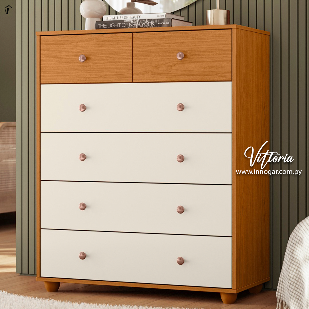 Comoda Vittoria Cinamomo Mate / Off White