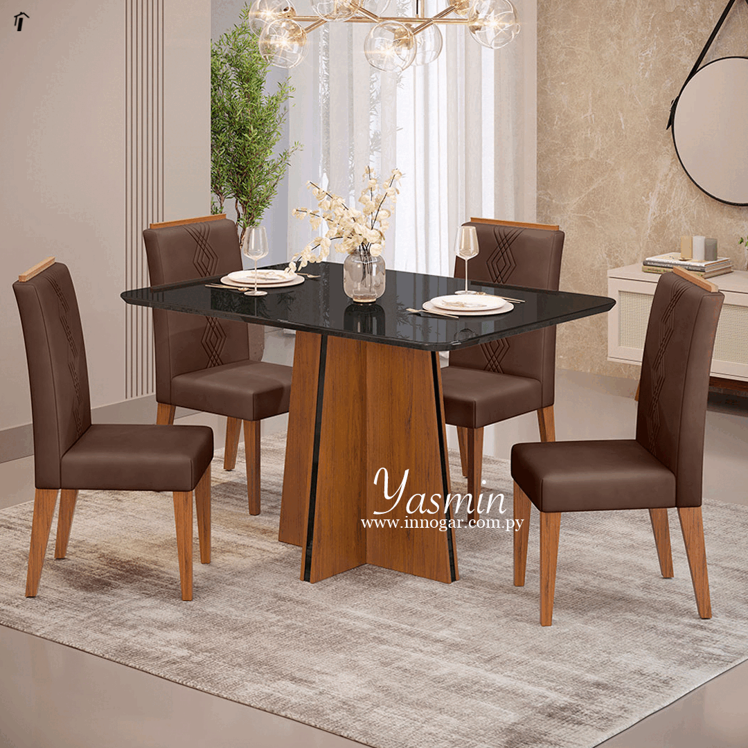 Juego de Comedor Yasmin / Freijo - Peluco Moca
