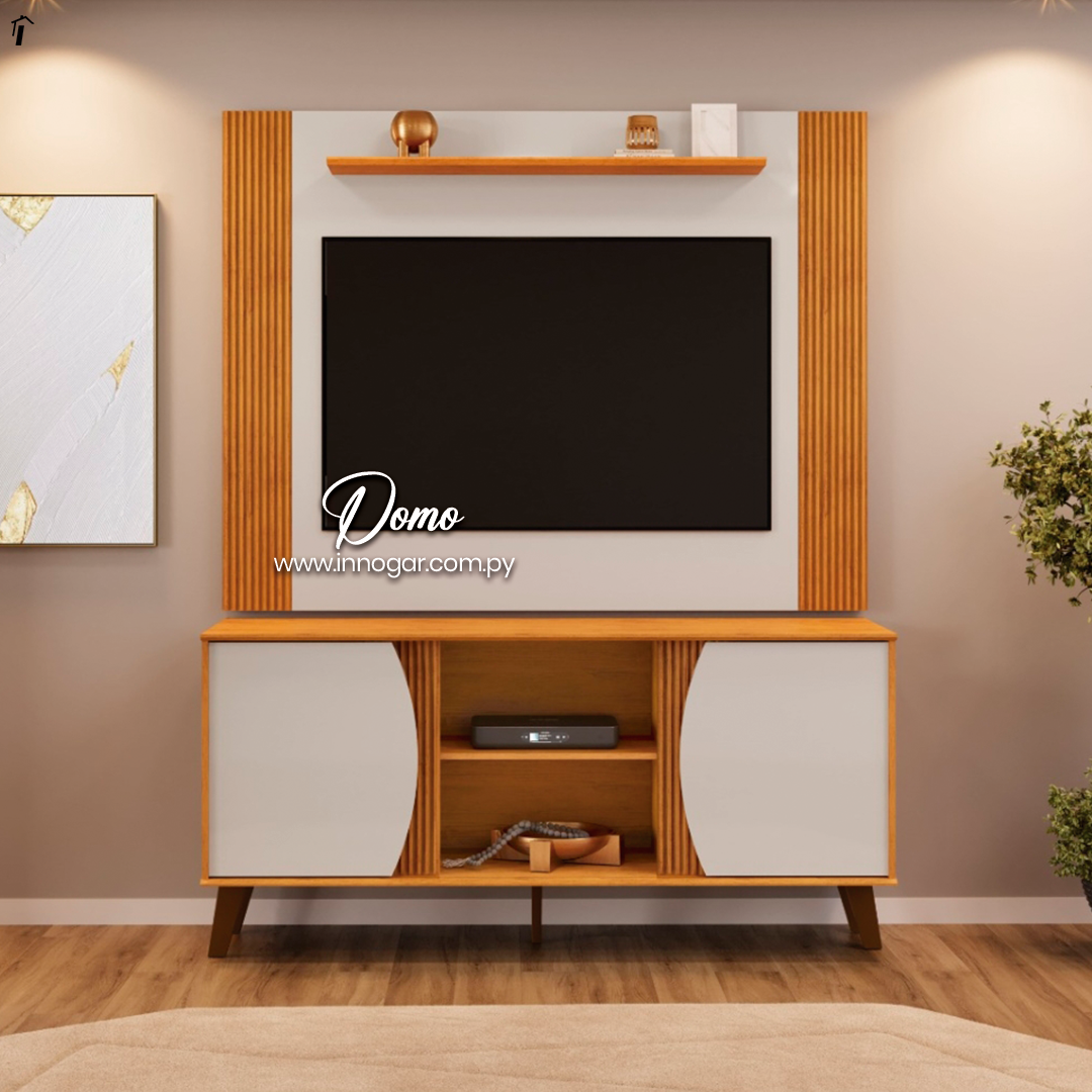 Rack y Panel Domo 1360 Cedro Bali