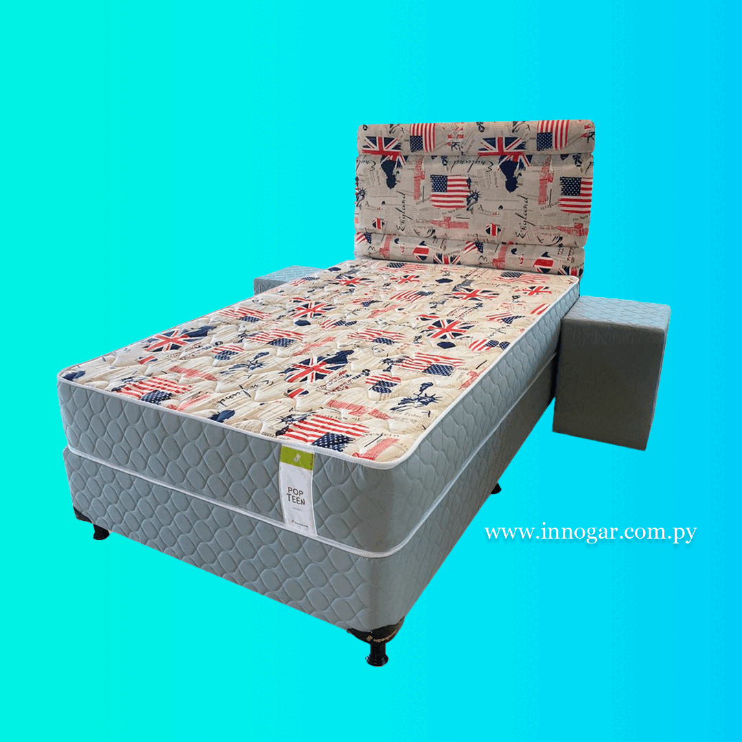 Cama Pop Teen Gris 1,00