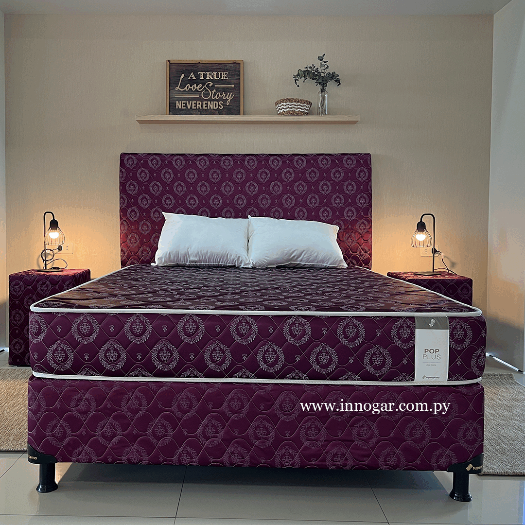 Cama Pop Plus Bordo 1,60
