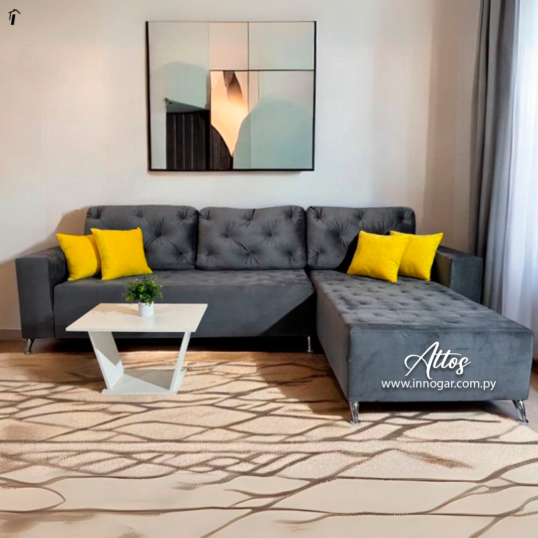 Sofa esquinero Altos Gris 