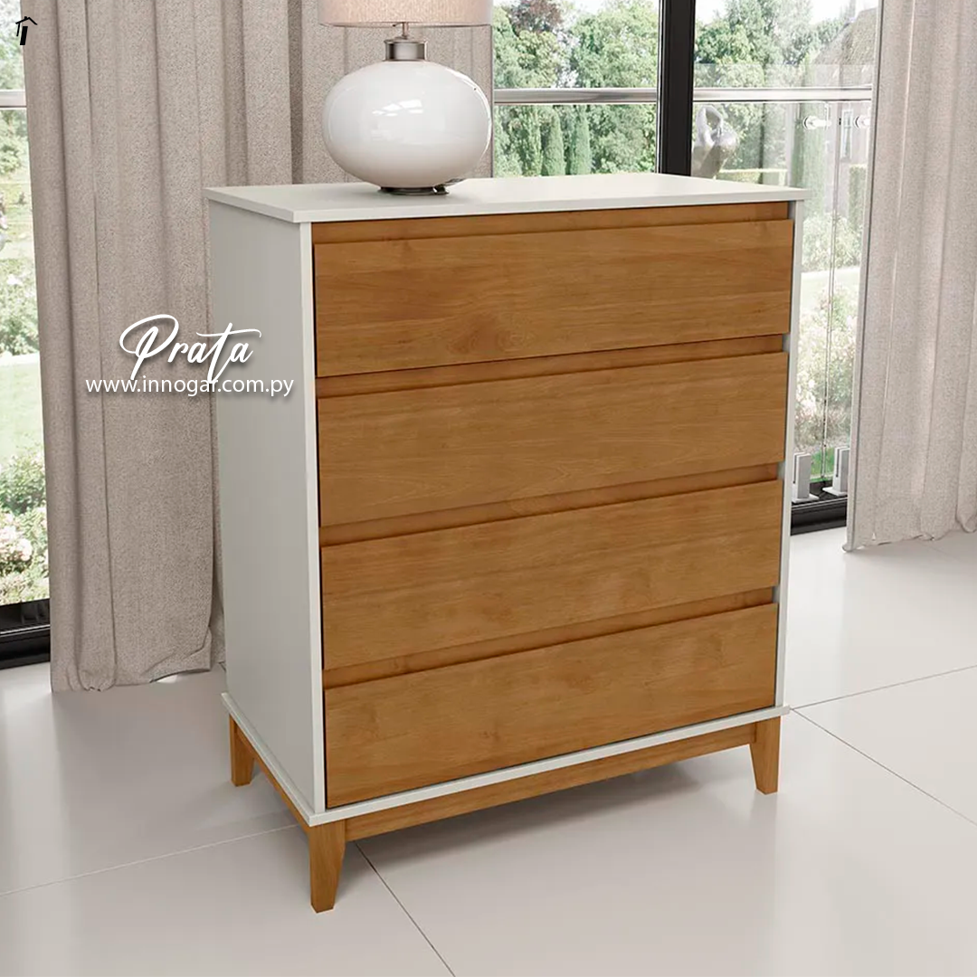 Comoda Prata 4C Blanco Freijo