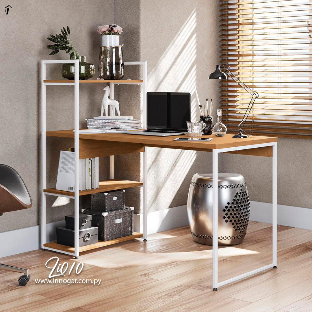 Escritorio L1010 Canela Blanco