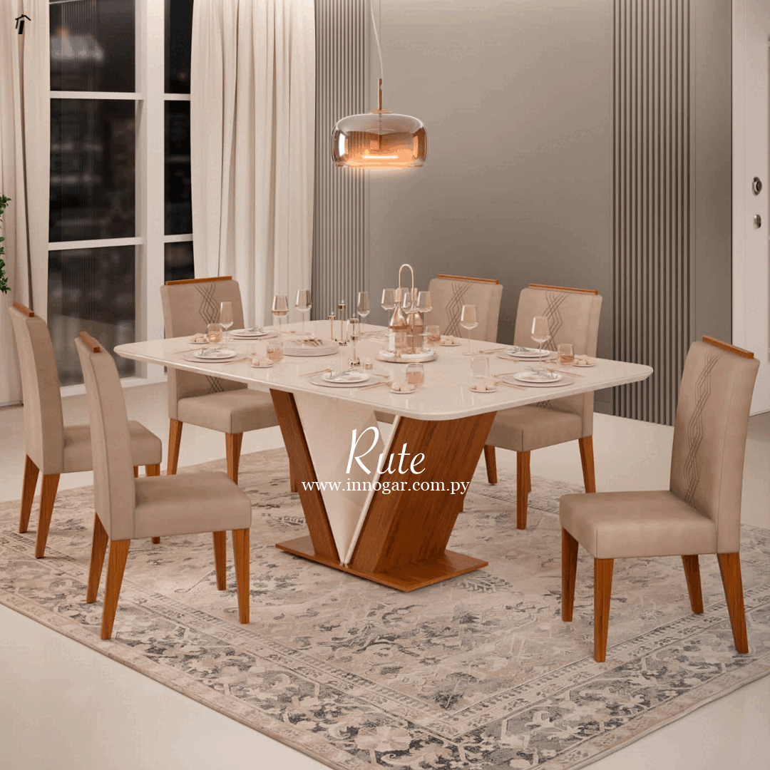 Juego de Comedor Rute / Freijo - Crudo
