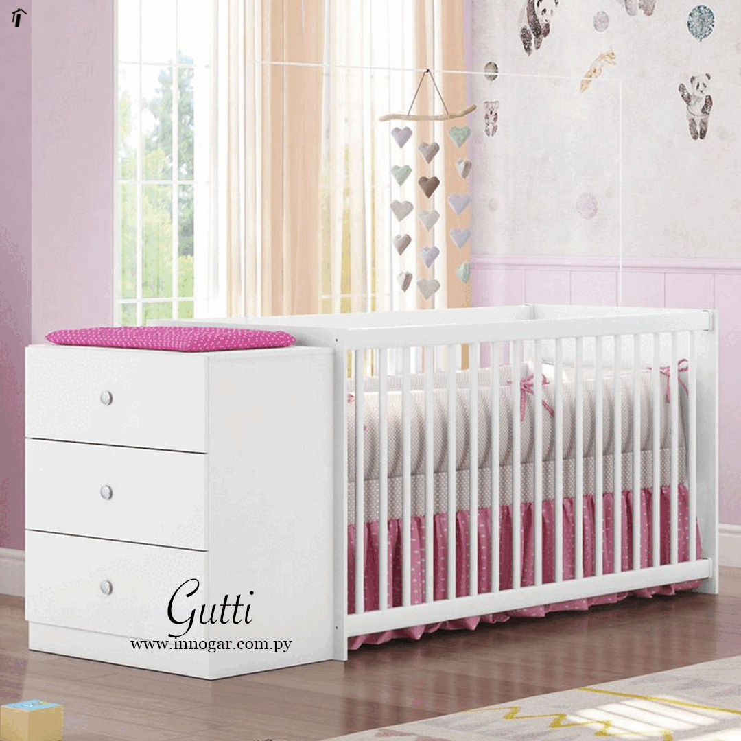 Cuna con Comoda Gutti / Blanco