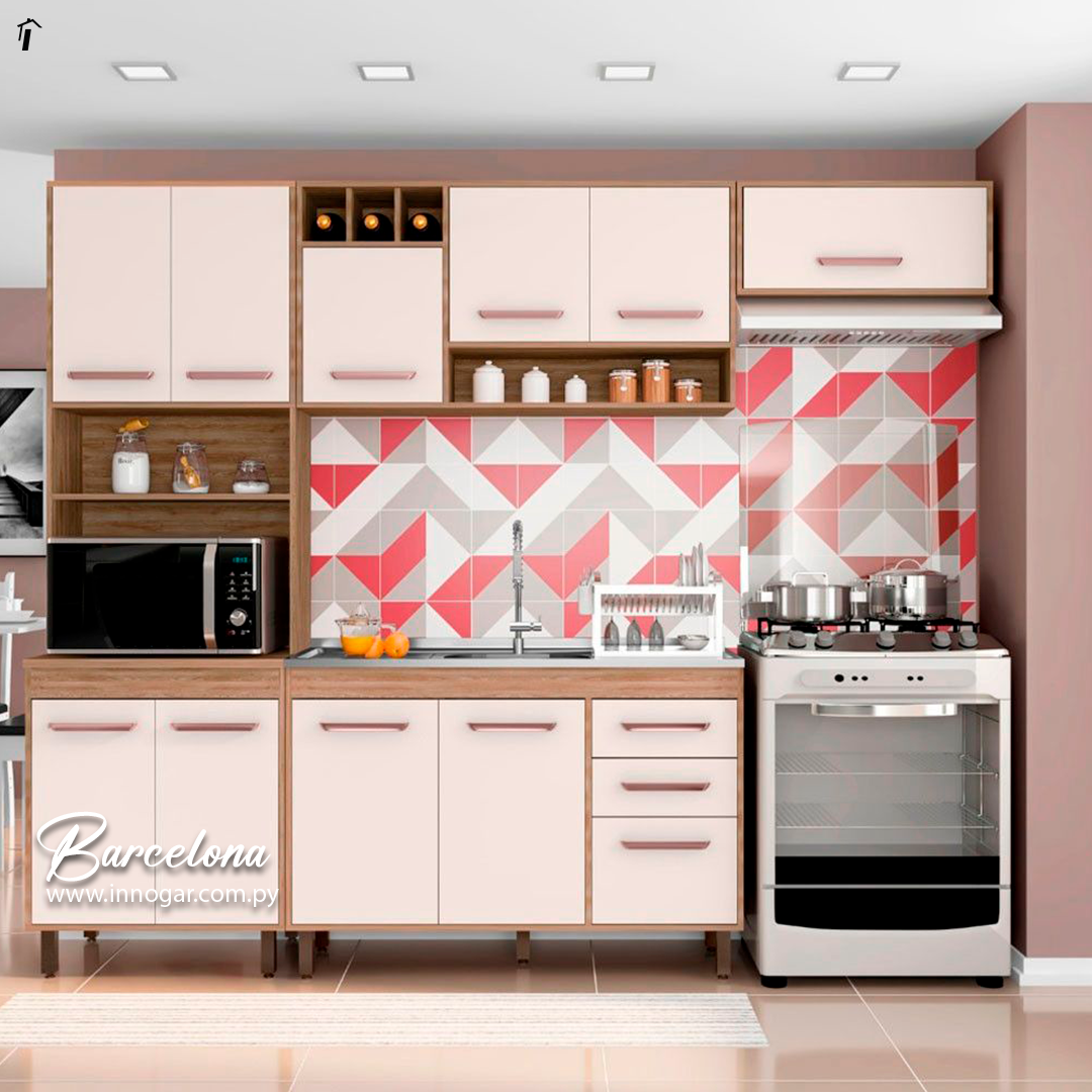 Kit Cocina Barcelona / Carvalho Oak Off White