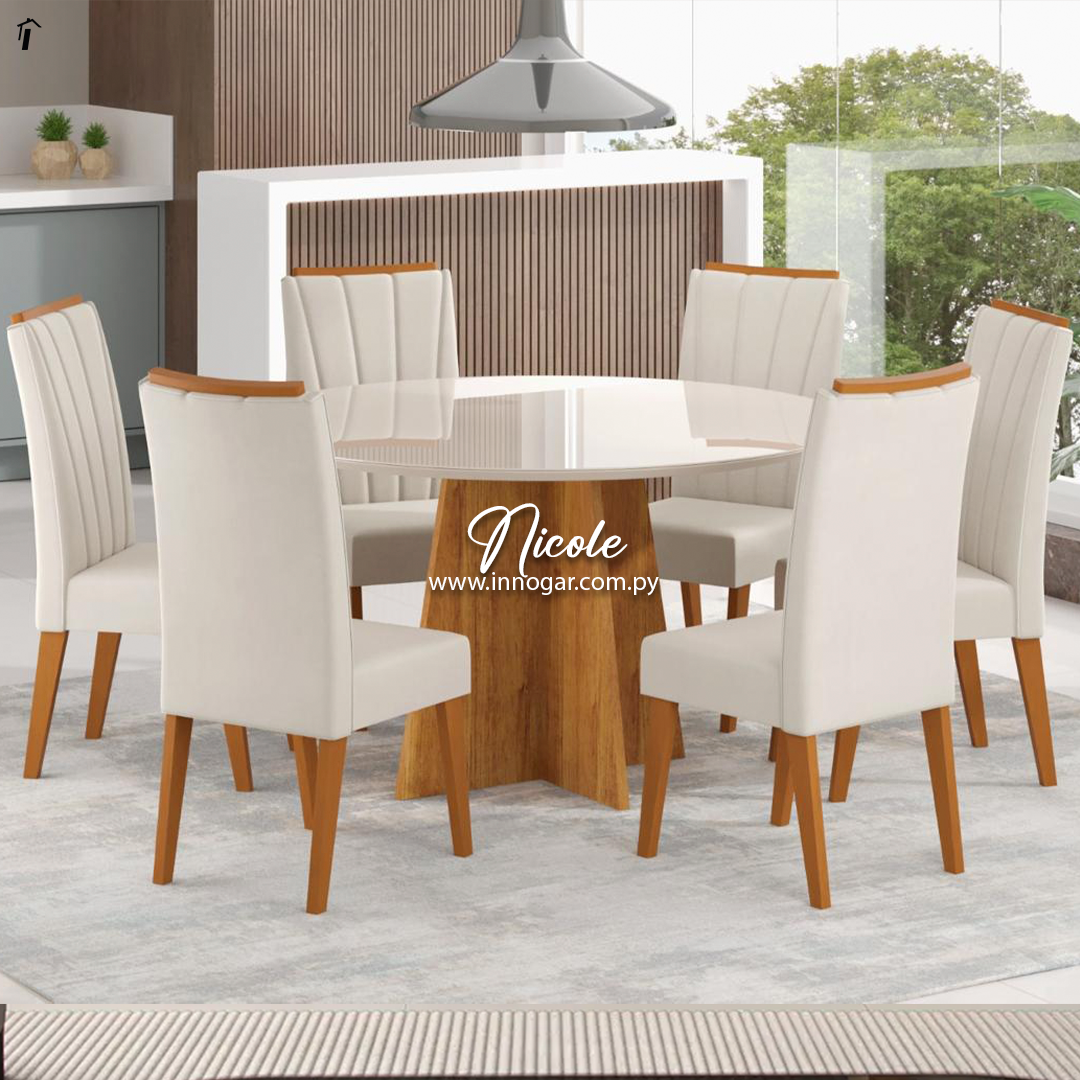 Juego de Comedor Nicole Freijo / Off White