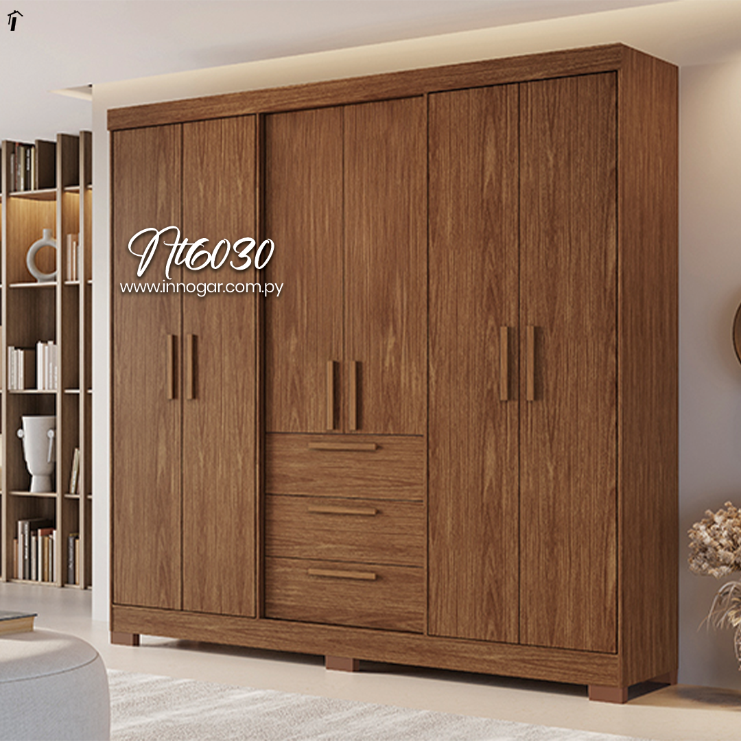 Ropero NT 6030 6 Puertas Castanho 