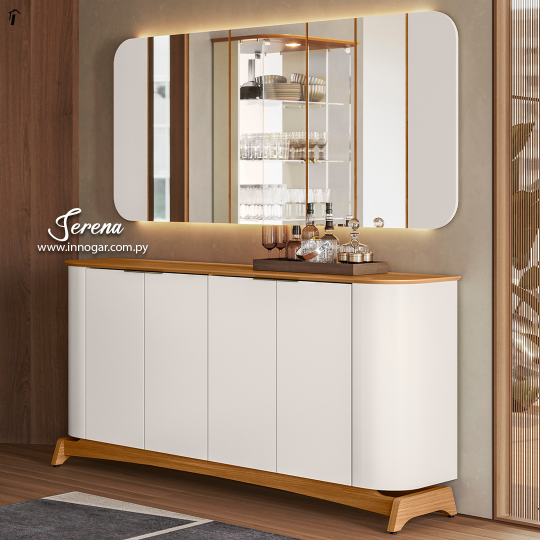 Aparador con espejo Serena Off White Ype