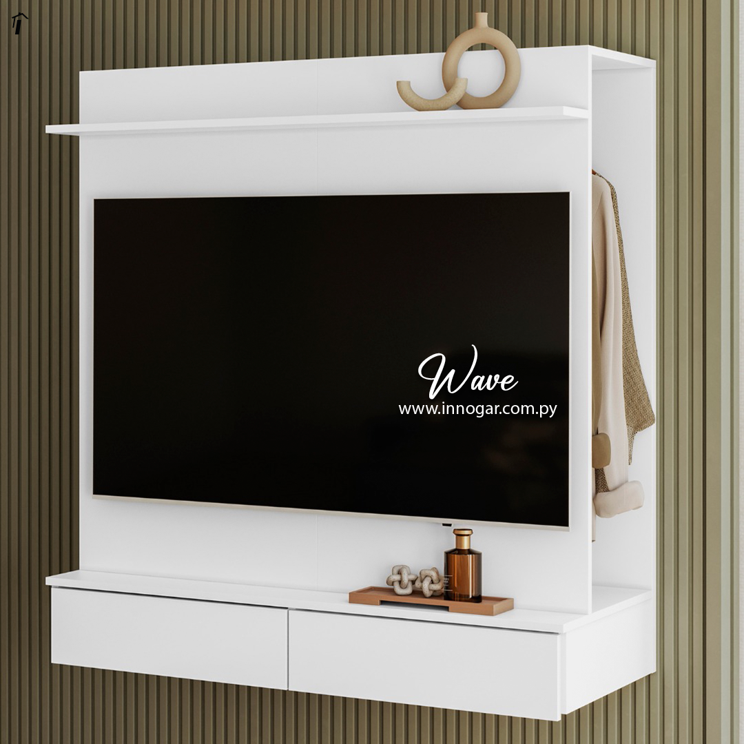 Armario Con Panel Wave Blanco Blanco