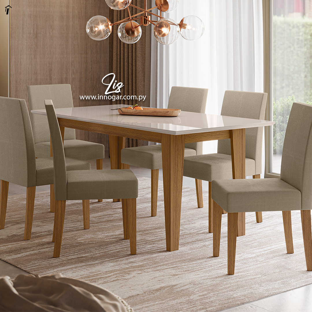 Juego de Comedor Liz Freijo Off White