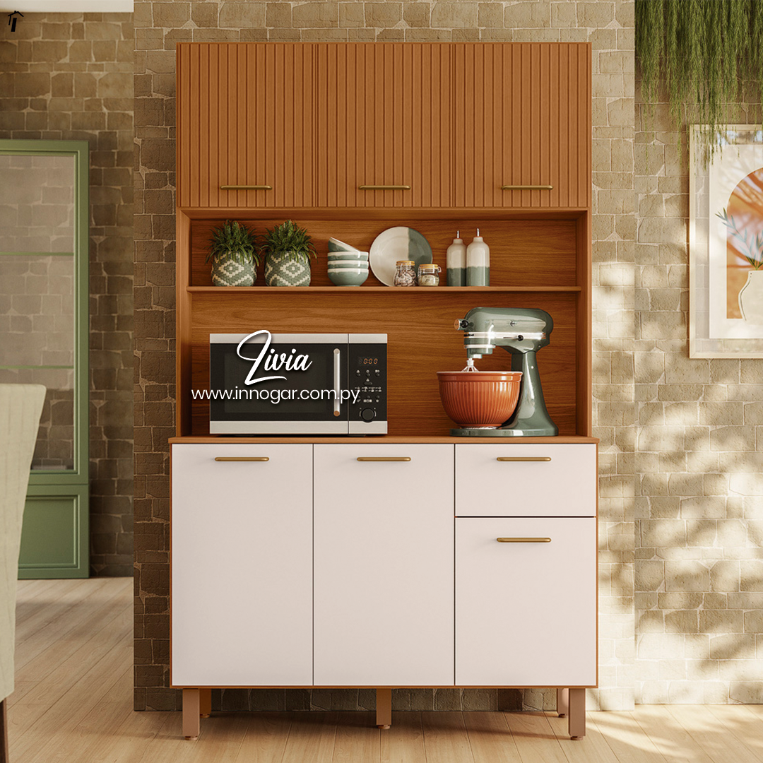 Kit Cocina Livia Freijo Off Acetinado Ripado